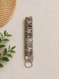 Sage Floral Scrunchie Key Fob