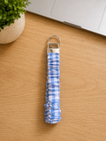 Blue Gingham Scrunchie Key Fob