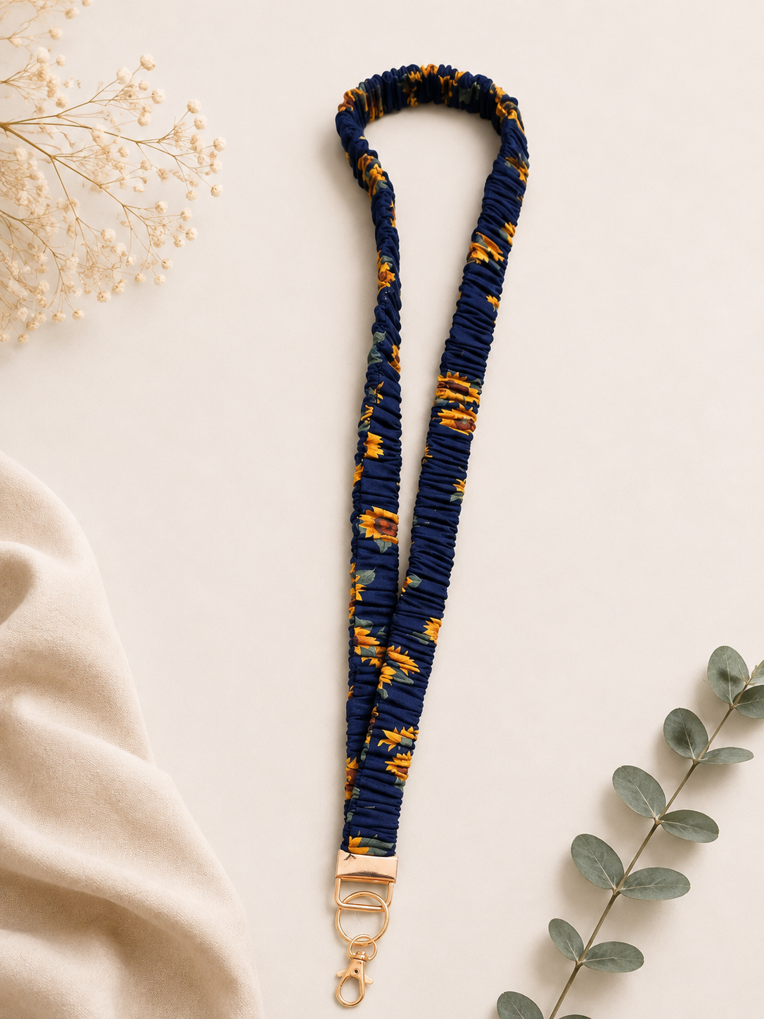 Sunflower Scrunchie Lanyard