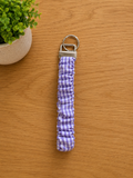 Purple Gingham Scrunchie Key Fob