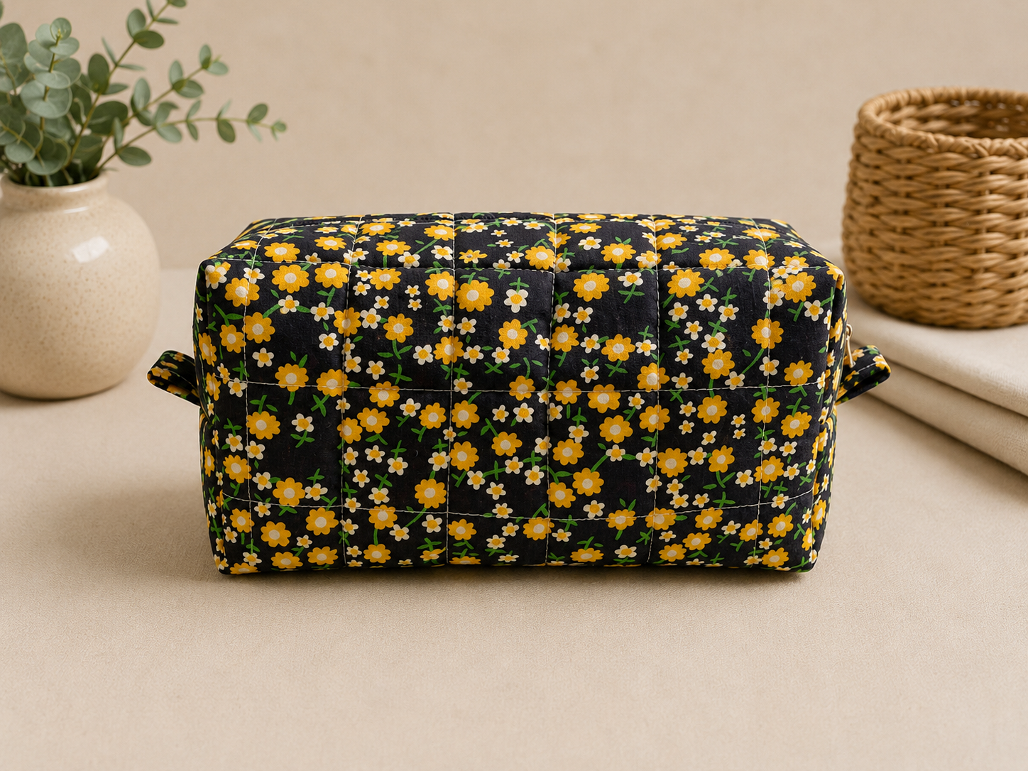 Yellow Flower Boxy Bag