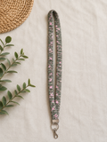Sage Floral Scrunchie Lanyard