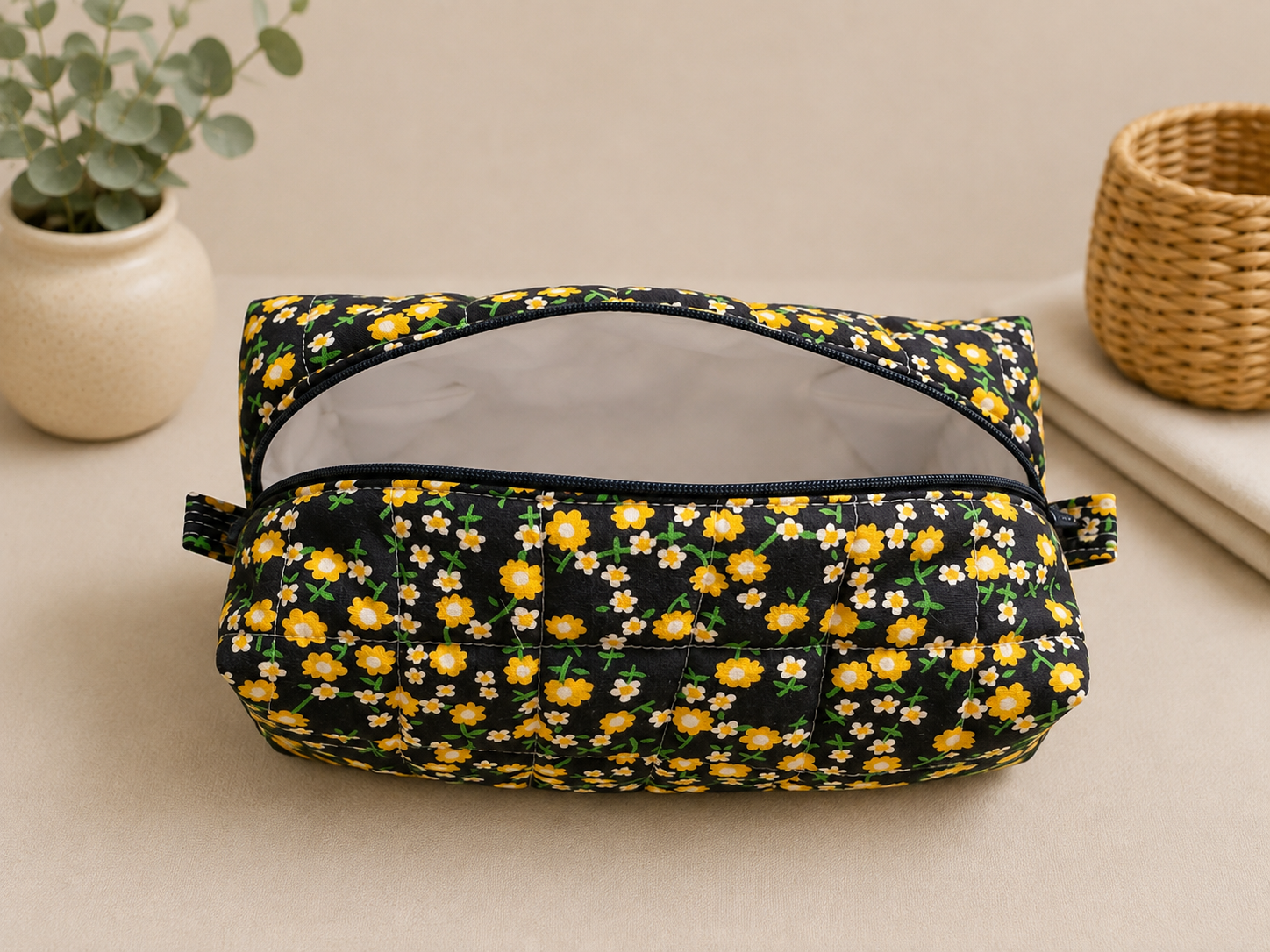 Yellow Flower Boxy Bag