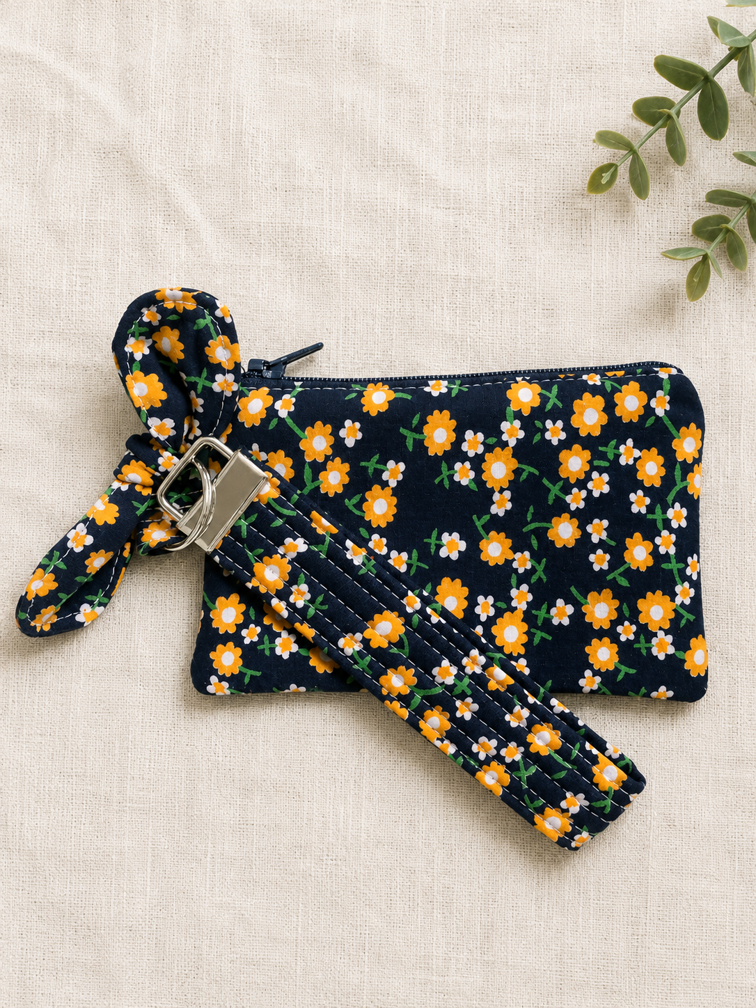 Yellow Flower Mini Pouch