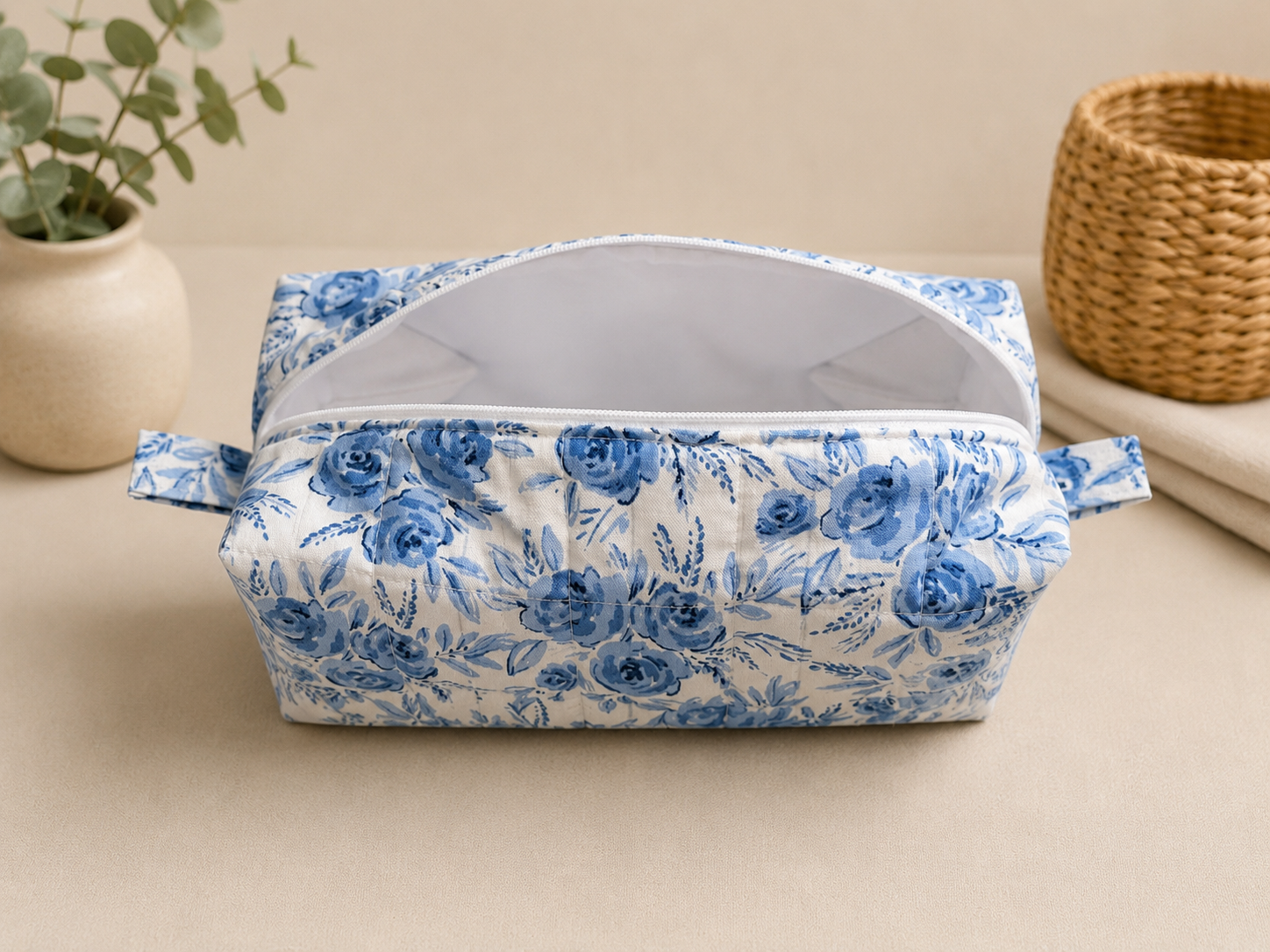 Blue Flower Boxy Bag